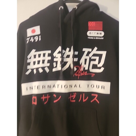 Young And Reckless Black Japanese Hoodie Size Small - Picture 3 of 10